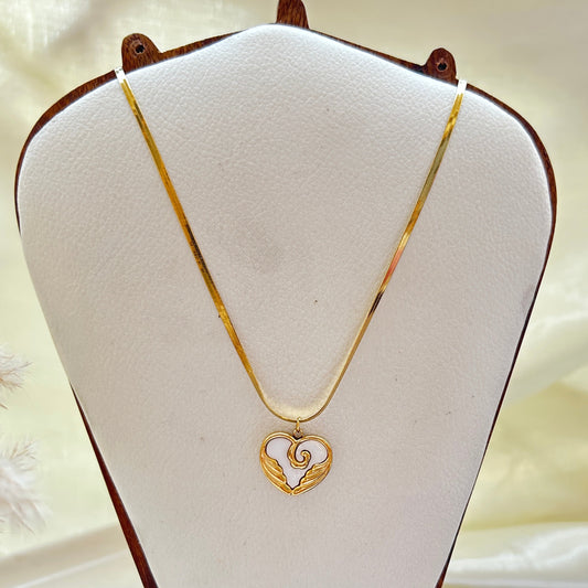 Angel Wing Heart Necklace