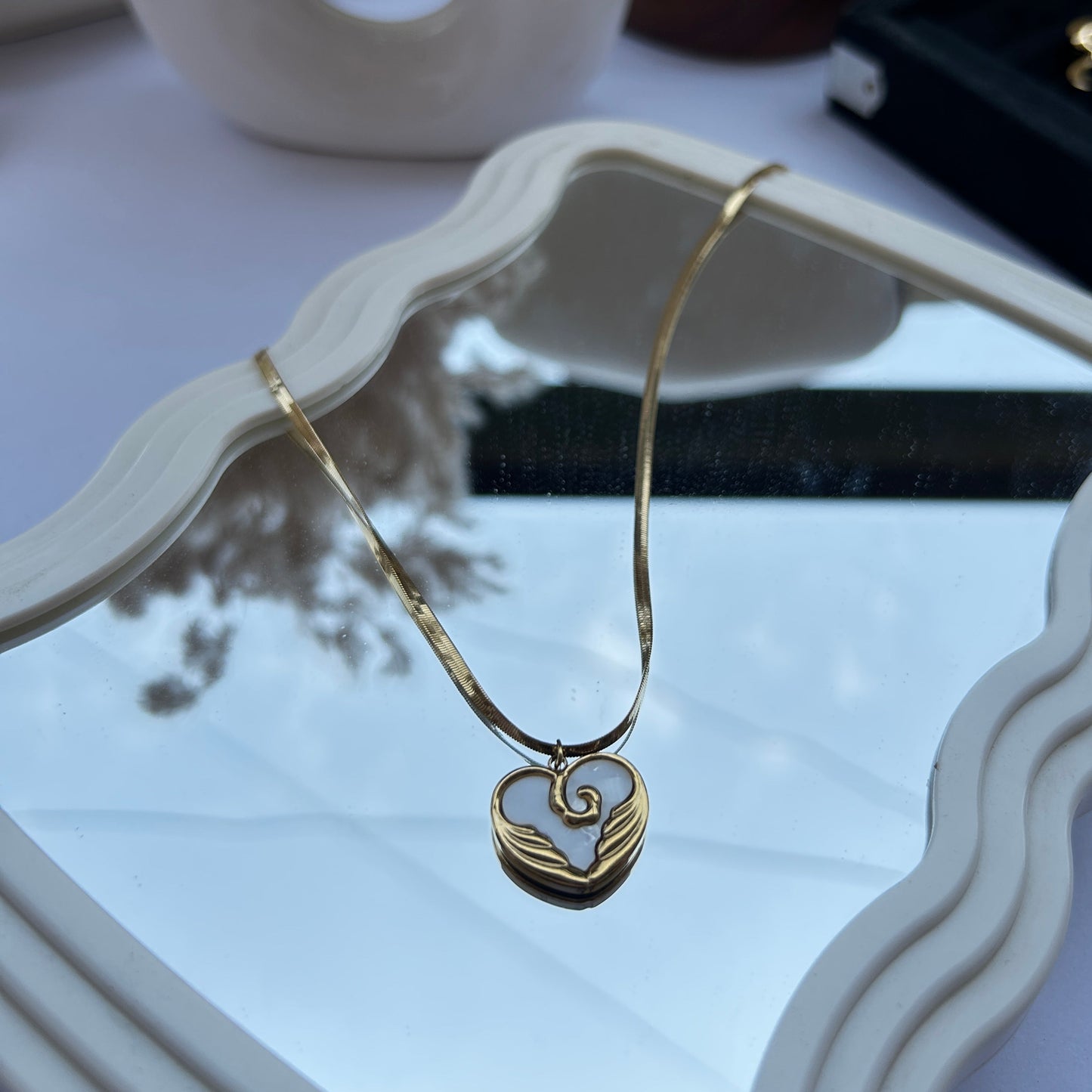 Angel Wing Heart Necklace