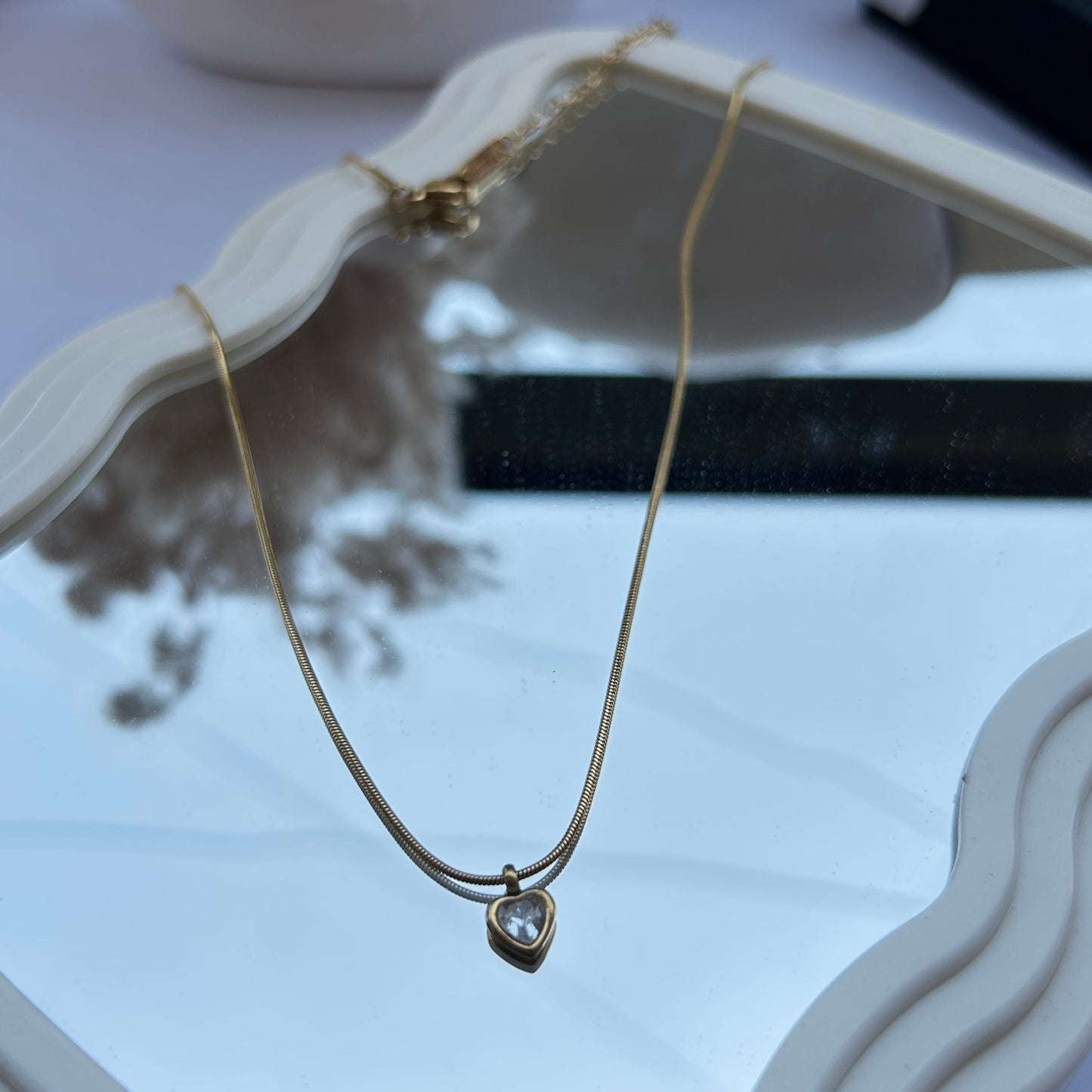 Petite Crystal Heart Necklace