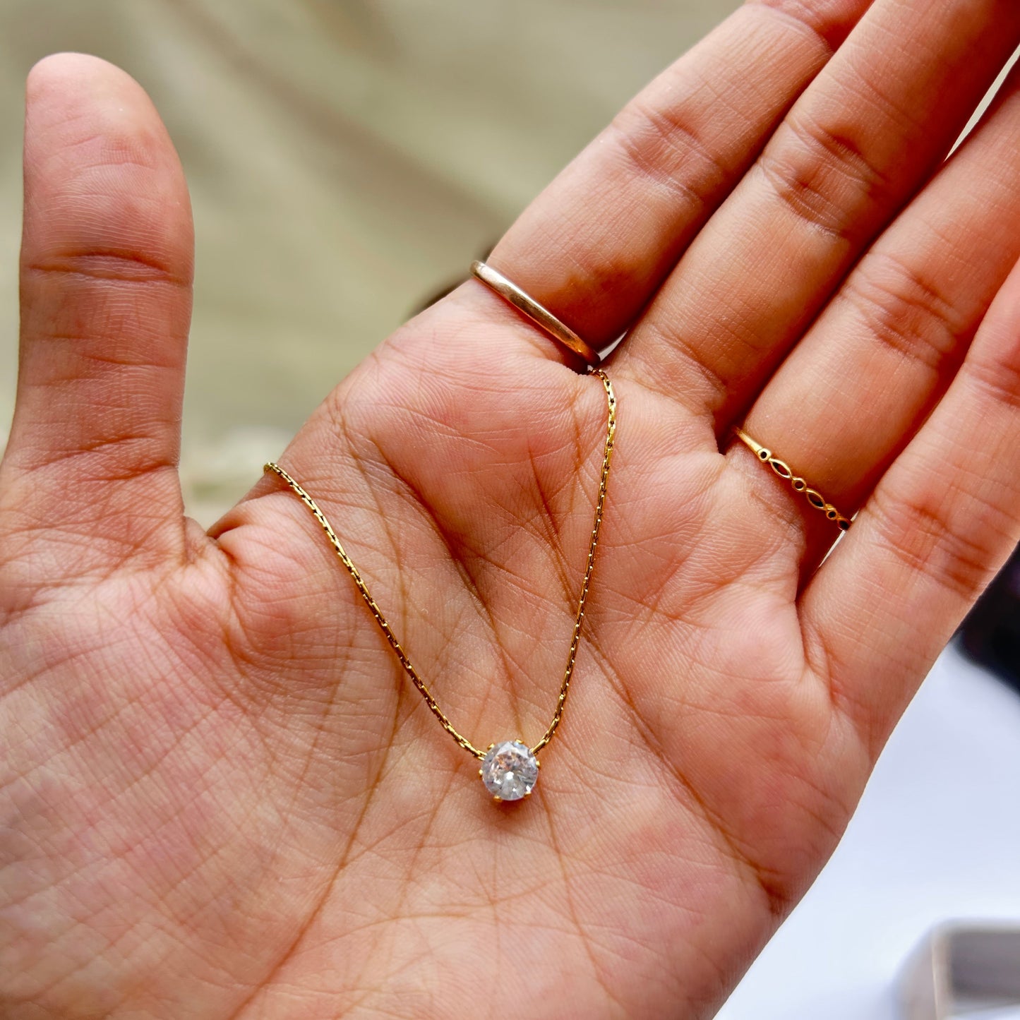 Solitaire Crystal Necklace