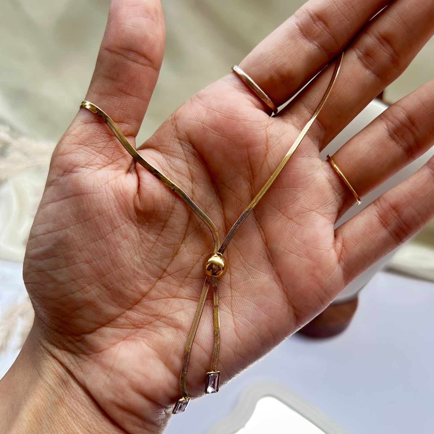 Lariat Snake Chain Necklace