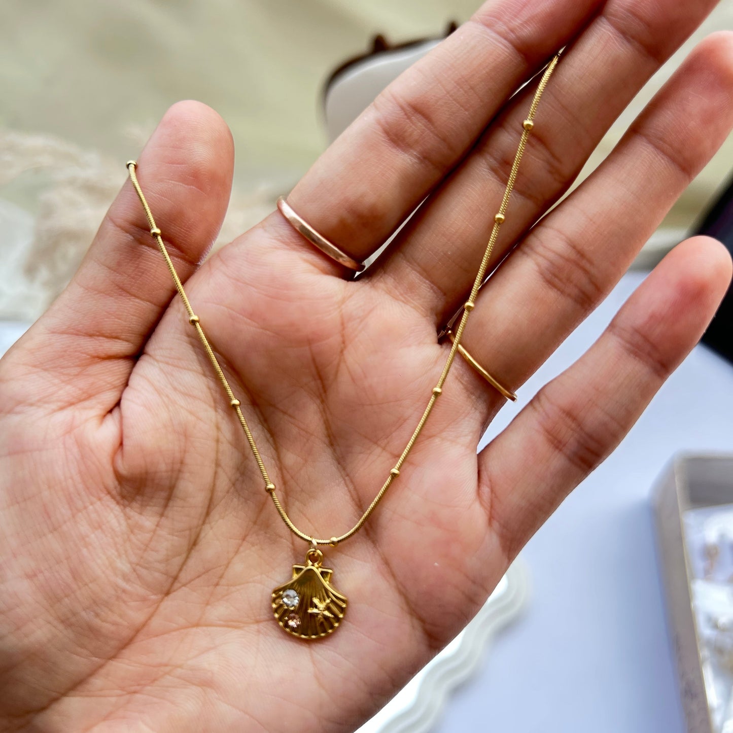Seashell Charm Necklace