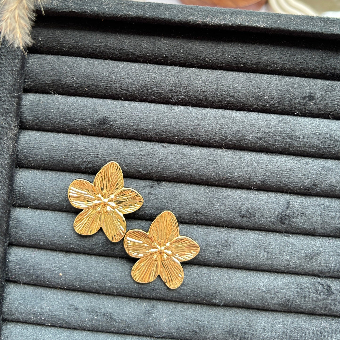 Textured Flower Studs