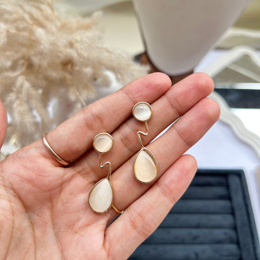 Wave Teardrop Earrings