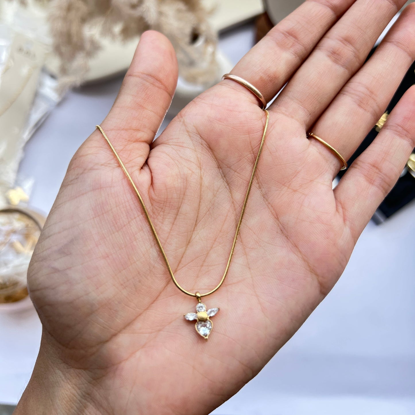 Crystal Flower Necklace