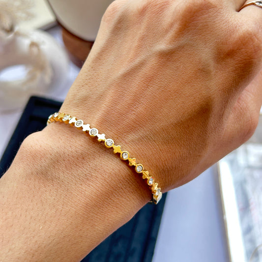 Crystal Cross Tennis Bracelet