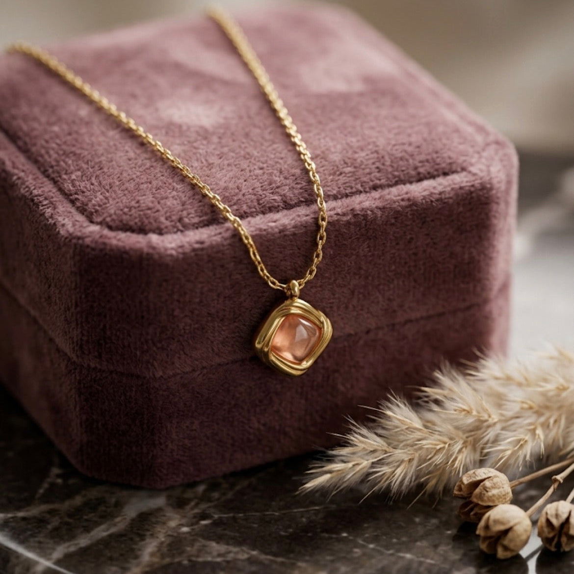 Amber Stone Necklace