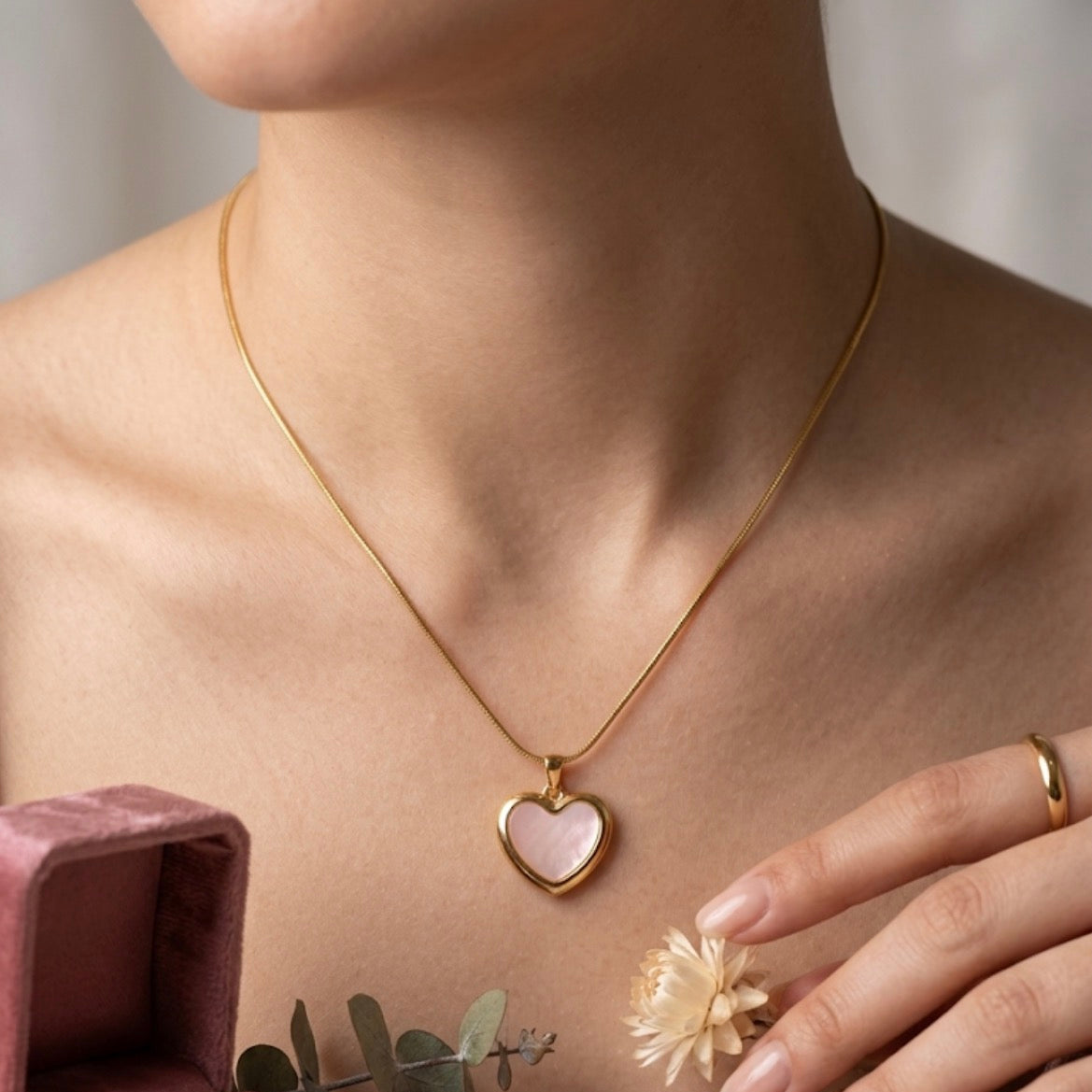 Blush Heart Necklace