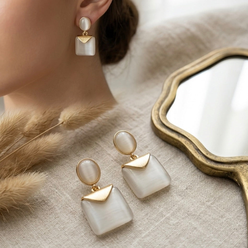 Geo Drop Earrings