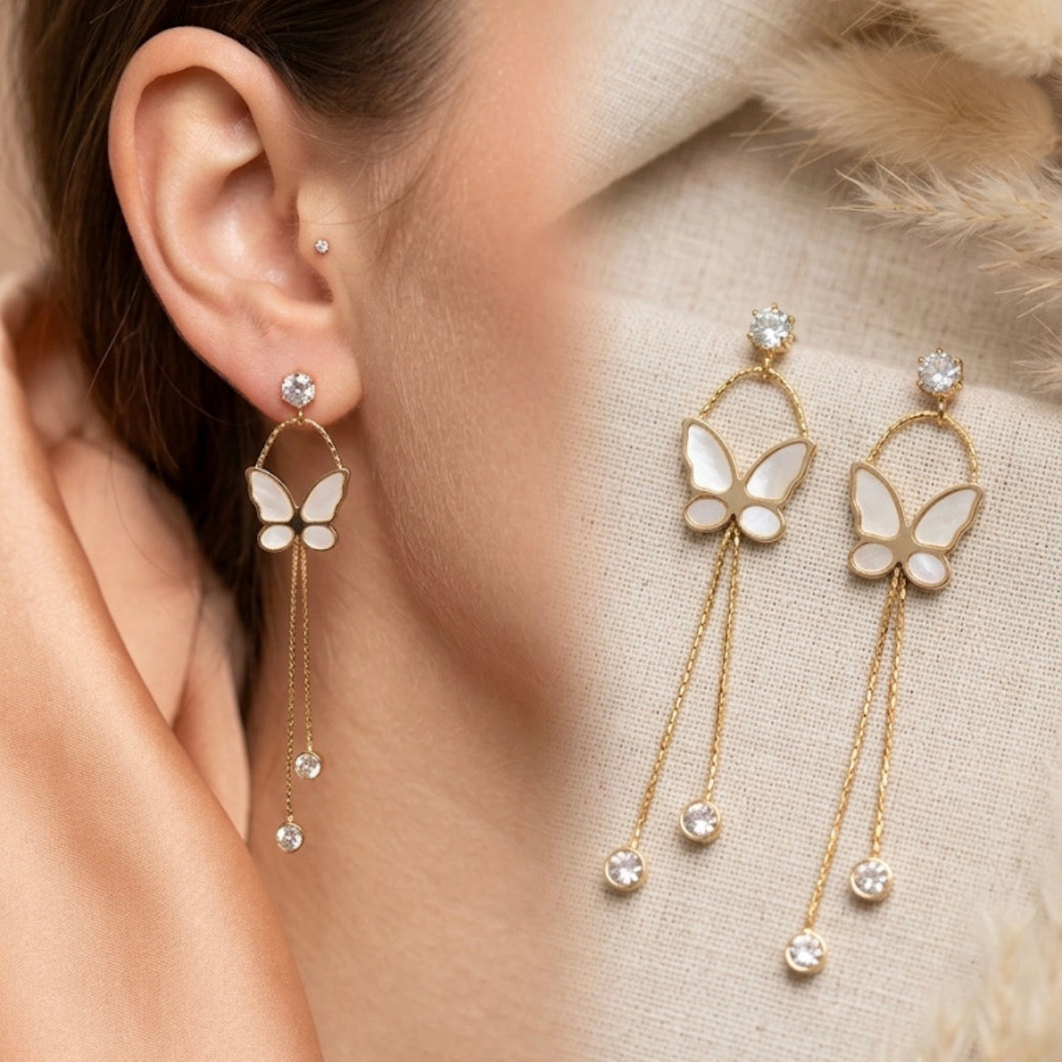 Butterfly Tassel Earrings