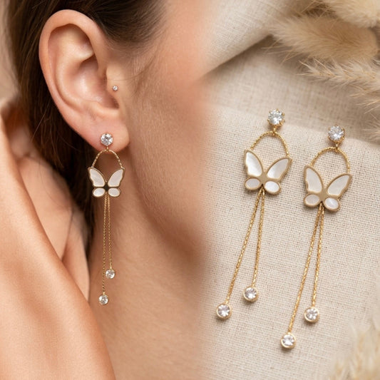 Butterfly Tassel Earrings