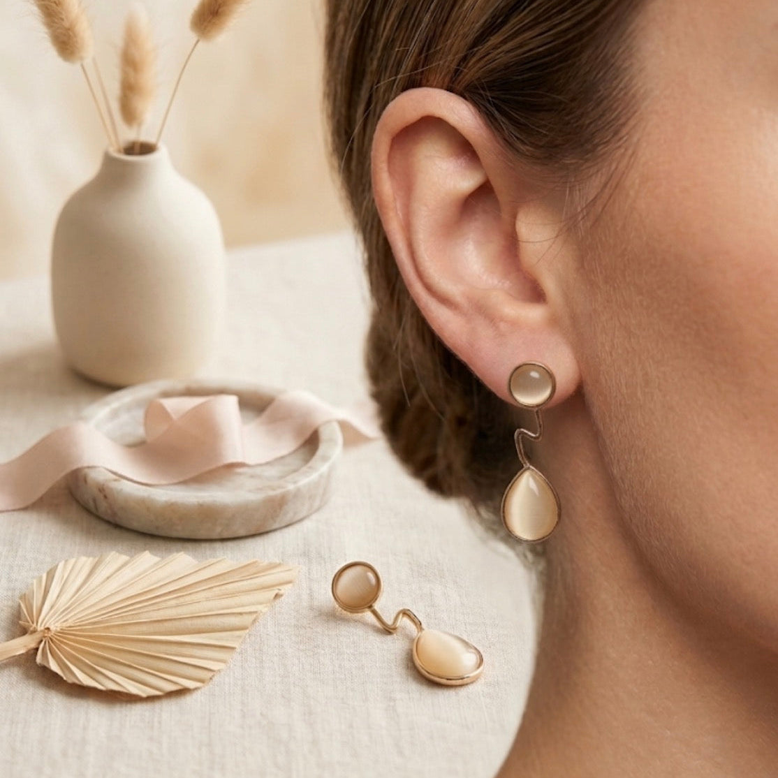 Wave Teardrop Earrings