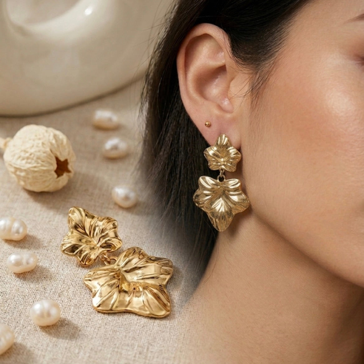 Leaf Drop Earrings