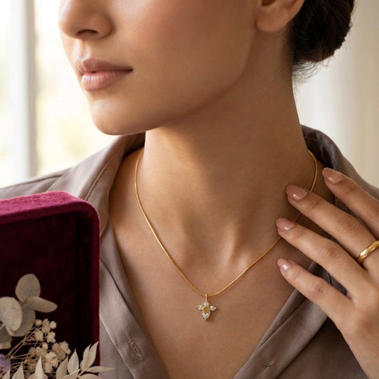 Crystal Flower Necklace
