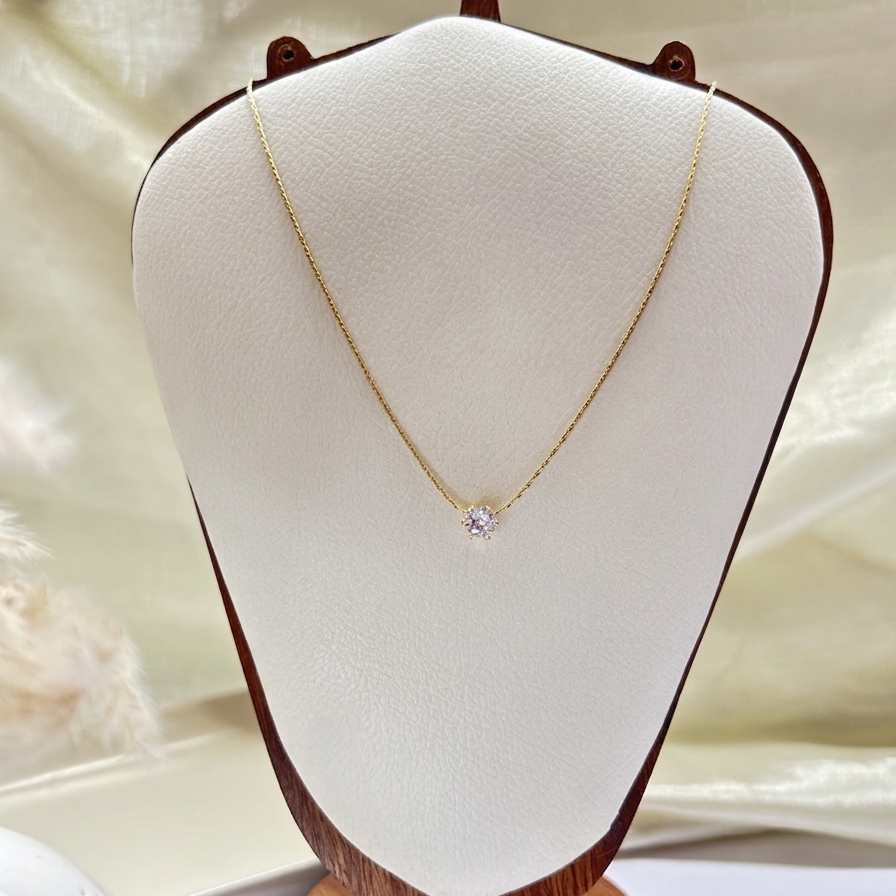 Solitaire Crystal Necklace